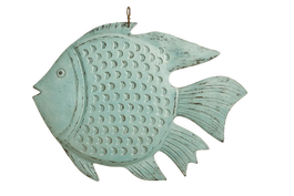 DKD Home Decor Decoración Metal Pez Azul Celeste