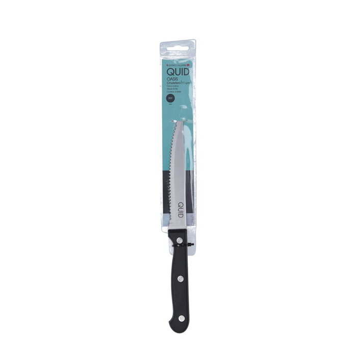 Quid Cuchillo Chuletero Oasis 11 cm (6 Unidades) de color Negro