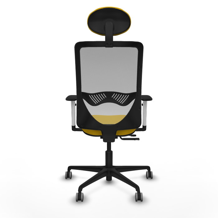 PIQUERAS Y CRESPO Silla de oficina Zulema con mecanismo Sincro/Traslack, Amarillo y Gris