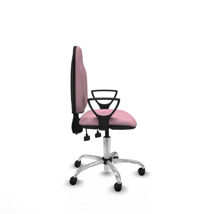PIQUERAS Y CRESPO Silla de oficina Algarra Rosa con Base Cromada