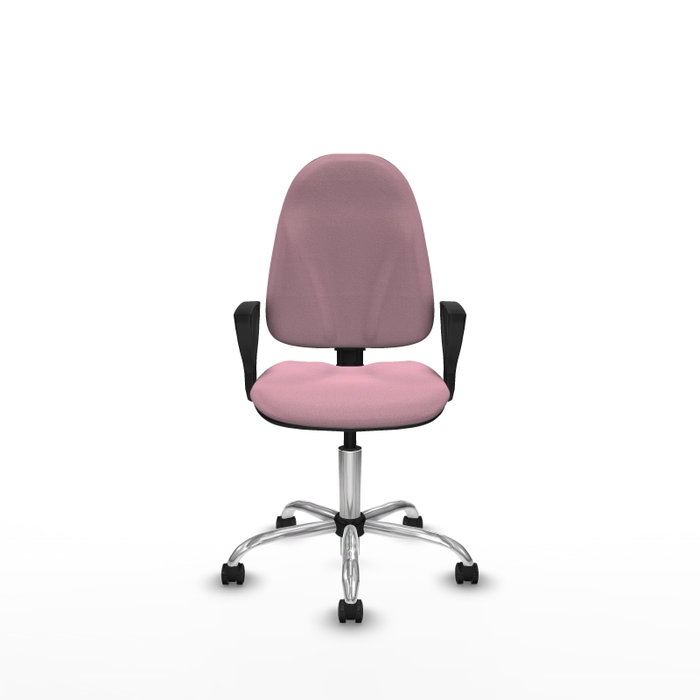 PIQUERAS Y CRESPO Silla de oficina Algarra Rosa con Base Cromada