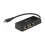 DeLOCK 63927 Adaptador de red USB Type-C™ 2 x RJ45 Gigabit LAN