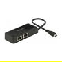 DeLOCK Adapter USB-C a 2x Gigabit LAN (ST-BU) - Negro