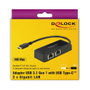 DeLOCK 63927 Adaptador de red USB Type-C™ 2 x RJ45 Gigabit LAN