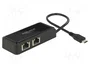 DeLOCK 63927 Adaptador de red USB Type-C™ 2 x RJ45 Gigabit LAN