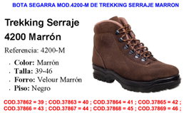 Segarra Botas de trekking Modelo 4200-M Serraje Marrón Talla 45