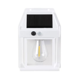 Asalite Aplique Solar 3W 3000K 100Lm con Sensor PIR - Blanco