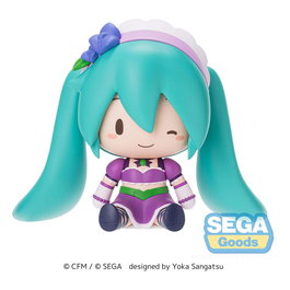 Character Vocal Series 01: Hatsune Miku Figura Fuwa Petit Chibi PVC Hatsune Miku x Love and Berry Dress Up and Dance! Sparkly Purple 8 cm