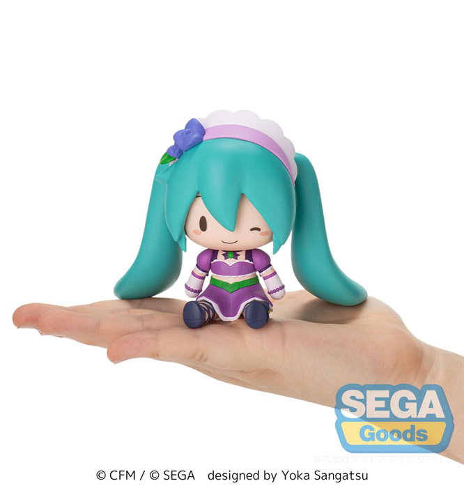 Character Vocal Series 01: Hatsune Miku Figura Fuwa Petit Chibi PVC Hatsune Miku x Love and Berry Dress Up and Dance! Sparkly Purple 8 cm