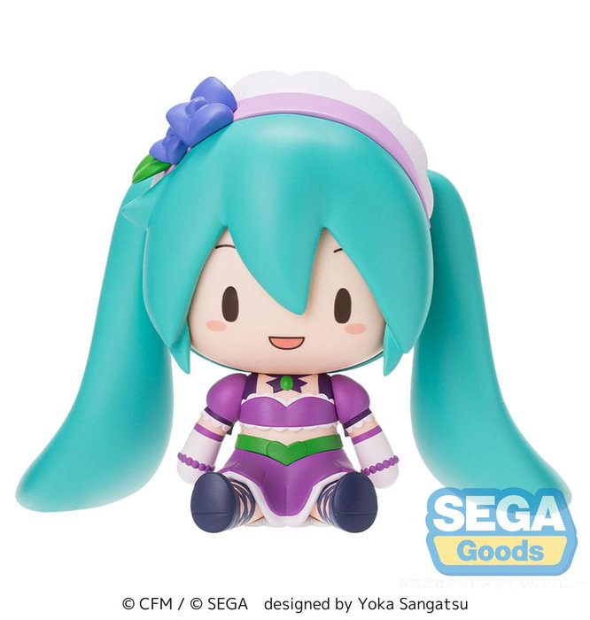 Character Vocal Series 01: Hatsune Miku Figura Fuwa Petit Chibi PVC Hatsune Miku x Love and Berry Dress Up and Dance! Sparkly Purple 8 cm