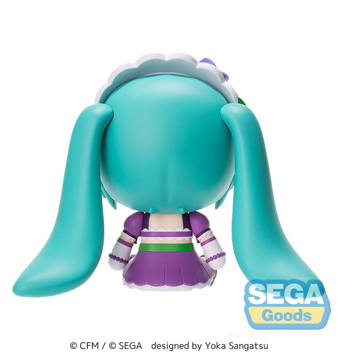 Character Vocal Series 01: Hatsune Miku Figura Fuwa Petit Chibi PVC Hatsune Miku x Love and Berry Dress Up and Dance! Sparkly Purple 8 cm