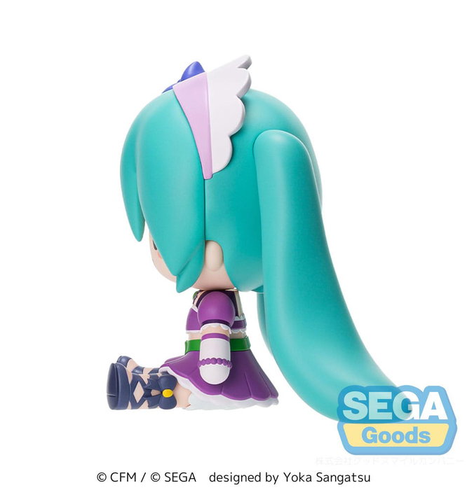 Character Vocal Series 01: Hatsune Miku Figura Fuwa Petit Chibi PVC Hatsune Miku x Love and Berry Dress Up and Dance! Sparkly Purple 8 cm