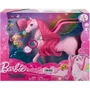 Mattel Caballo Pegaso de Barbie Un Toque de Magia con Luces y Sonidos, Perrito Mágico y Accesorios