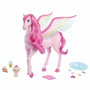 Mattel Caballo Pegaso de Barbie Un Toque de Magia con Luces y Sonidos, Perrito Mágico y Accesorios