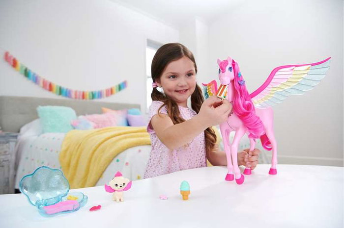 Mattel Caballo Pegaso de Barbie Un Toque de Magia con Luces y Sonidos, Perrito Mágico y Accesorios Mattel Caballo Pegaso de Barbie Un Toque de Magia con Luces y Sonidos, Perrito Mágico y Accesorios
