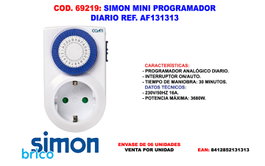 SIMON Mini Programador Diario AF131313