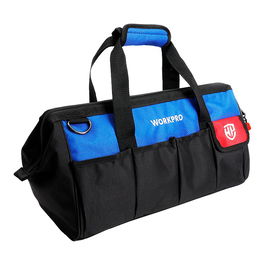 Workpro Bolsa de Herramientas 460 mm con Cremallera, Compartimiento Principal y 13 Bolsillos, Correa Ajustable