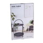 Basics - Mesa Auxiliar de Metal Negra 40x66 cm, con 2 Alturas y Asa Superior