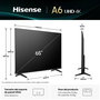 Hisense 65A6Q 65 Pulgadas Televisor LED 4K UHD Smart TV, Serie A6Q, Dolby Vision, Game Mode, VIDAA U8.5, Bluetooth 5.0, Alexa/Asistente por Voz