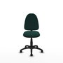 Silla de oficina Aýna con mecanismo Contacto permanente básico tapizada con Similpiel color Verde botella. Equipada con Base poliamida negra, Sin brazos y Ruedas de nailon 50 mm
