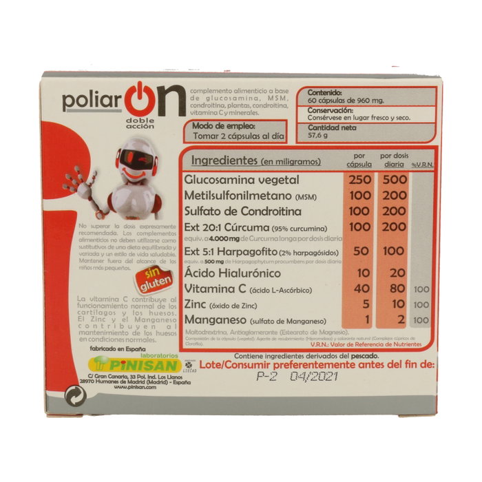 Pinisan Poliar-On (Artrion) 60 cápsulas