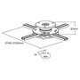 InLine Soporte para Proyector de Techo/Pared Negro