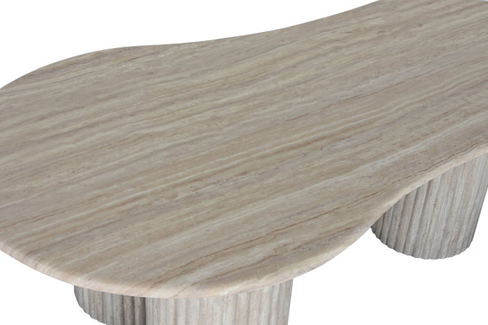 DKD Home Decor Mesa de Centro Granito y MDF Símil Mármol Beige DKD Home Decor Mesa de Centro Granito y MDF Símil Mármol Beige