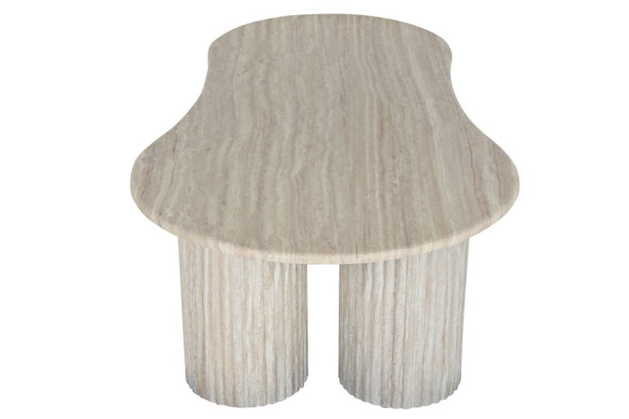 DKD Home Decor Mesa de Centro Granito y MDF Símil Mármol Beige DKD Home Decor Mesa de Centro Granito y MDF Símil Mármol Beige