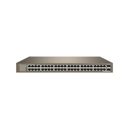 IP-COM G3350F Switch Administrado en la Nube, 48 Puertos Gigabit (10/100/1000Base-T) + 2 Puertos SFP, Conmutador Capa 2, 100 Gbps, VLAN, QoS, IGMP Snooping