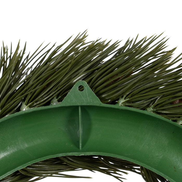 Corona Verde Pvc Decoración 42 X 42 cm (Set de 2)