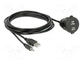 DeLOCK 85719 Cable USB de 2 m con conector USB tipo A y Jack 3,5 mm