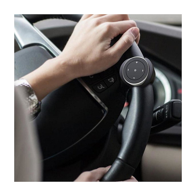 Satechi Botón de medios Bluetooth ST-BMB, Negro/Plata