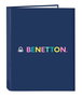 Carpeta de anillas Benetton Cool Azul marino A4 26.5 x 33 x 4 cm