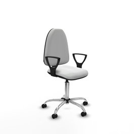 PIQUERAS Y CRESPO Silla de oficina Aýna en Blanco con Base Cromada