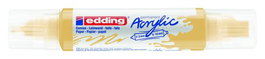 Marcador Acrylic Edding 5400 3D Doble Punta (2-3/5-10 Mm) Amarillo Pastel (Set de 5)