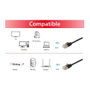 EQUIP Cable de red Patchkabel Cat6A F/FTP 2xRJ45 0.50m Negro, Slim, LSZH, Conector chapado en oro, 10GBase-T, PoE+, CE