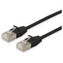 EQUIP Cable de red Patchkabel Cat6A F/FTP 2xRJ45 0.50m Negro, Slim, LSZH, Conector chapado en oro, 10GBase-T, PoE+, CE