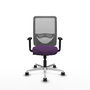 PIQUERAS Y CRESPO Silla de oficina Zulema con mecanismo Sincro, Morado y Gris