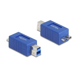 DeLOCK Adaptador USB Type-B a USB Micro-B 5 Gbps Azul