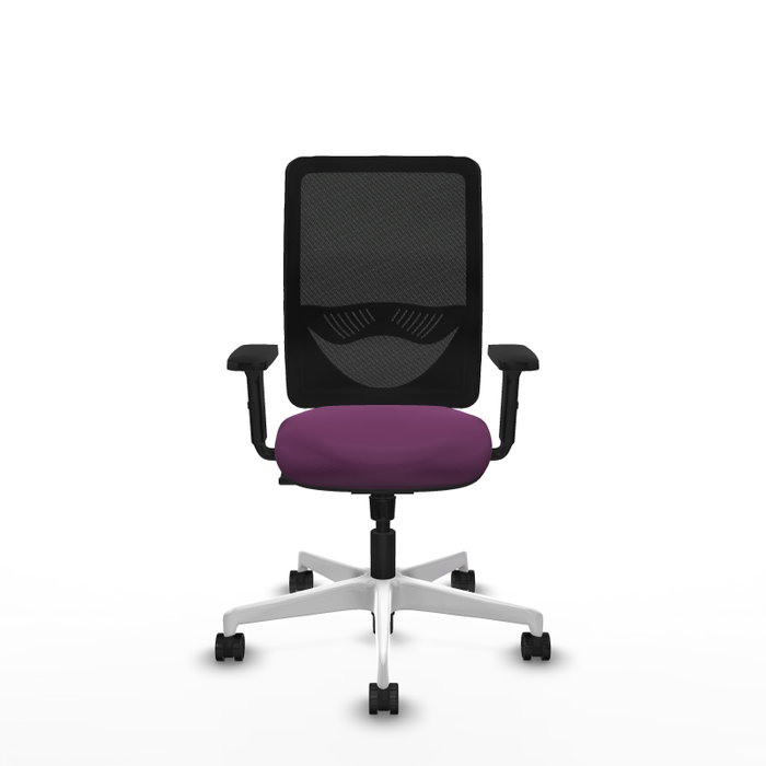 PIQUERAS Y CRESPO Silla de oficina Zulema con mecanismo Sincro, Morado y Negro