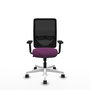 PIQUERAS Y CRESPO Silla de oficina Zulema con mecanismo Sincro, Morado y Negro