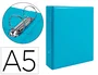 Liderpapel Carpeta A5 de 2 anillas redondas 40 mm Azul