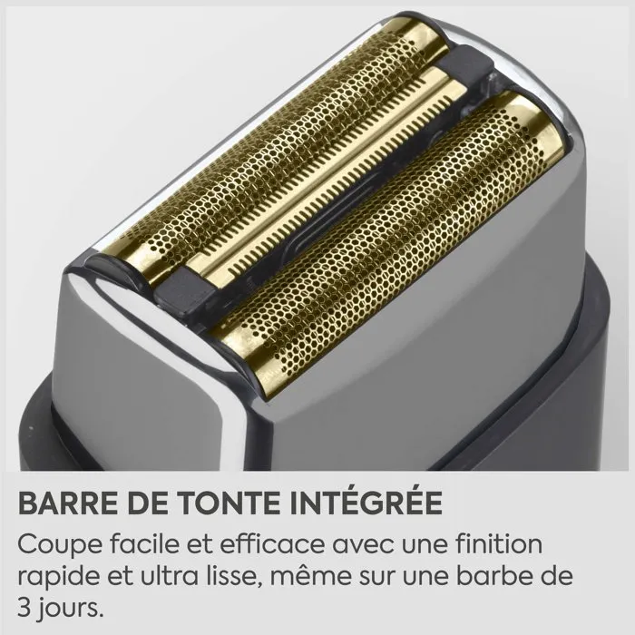 Babyliss Afeitadora eléctrica FS991DE Super-X Metal – Doble lámina de titanio – Resistente al agua – 2 horas autonomía Babyliss Afeitadora eléctrica FS991DE Super-X Metal – Doble lámina de titanio – Resistente al agua – 2 horas autonomía