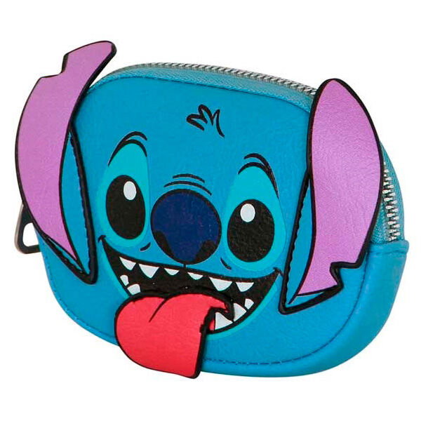 KARACTERMANIA Monedero Stitch Disney 12,5x9x2cm con cremallera y gancho