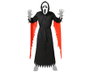 Disfraz Asesino Hombre Adulto para Halloween con Máscara Blanca y Túnica Negra, Talla XL