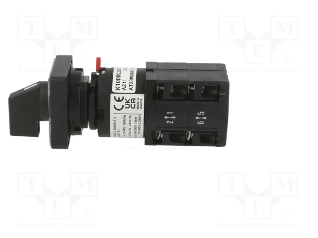 SCHNEIDER ELECTRIC Interruptor de leva 10A 1-0-2 gris y negro
