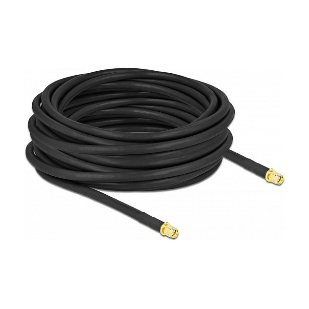 DeLOCK Cable coaxial de antena SMA macho a SMA macho LMR/CFD300 10 m DeLOCK Cable coaxial de antena SMA macho a SMA macho LMR/CFD300 10 m