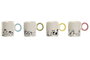 DKD Home Decor Tazas de Porcelana New Bone Surtidas 340ml