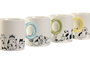 DKD Home Decor Tazas de Porcelana New Bone Surtidas 340ml