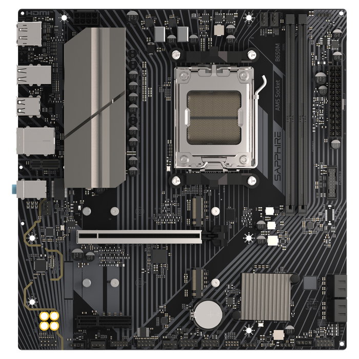 SAPPHIRE B650M-E Placa Base micro ATX Zócalo AM5 AMD B650 DDR5 HDMI DisplayPort SAPPHIRE B650M-E Placa Base micro ATX Zócalo AM5 AMD B650 DDR5 HDMI DisplayPort